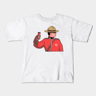 Mountie on a Timmies Run Kids T-Shirt